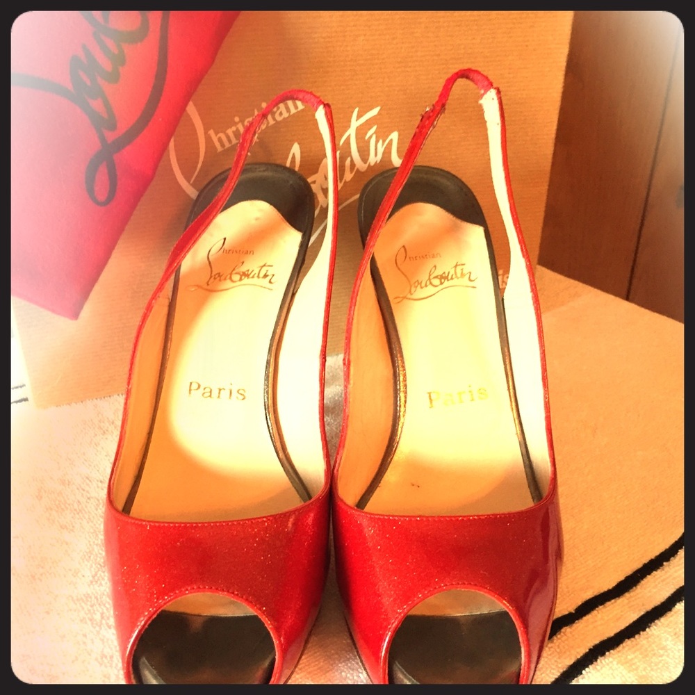 Louboutin No Prive Napa/Red Patent